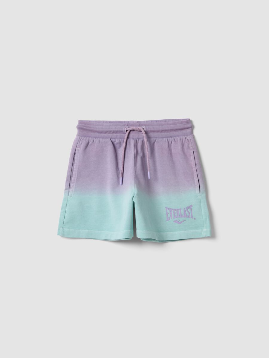 Short viola in puro cotone con sfumatura per ragazza relaxed fit_0