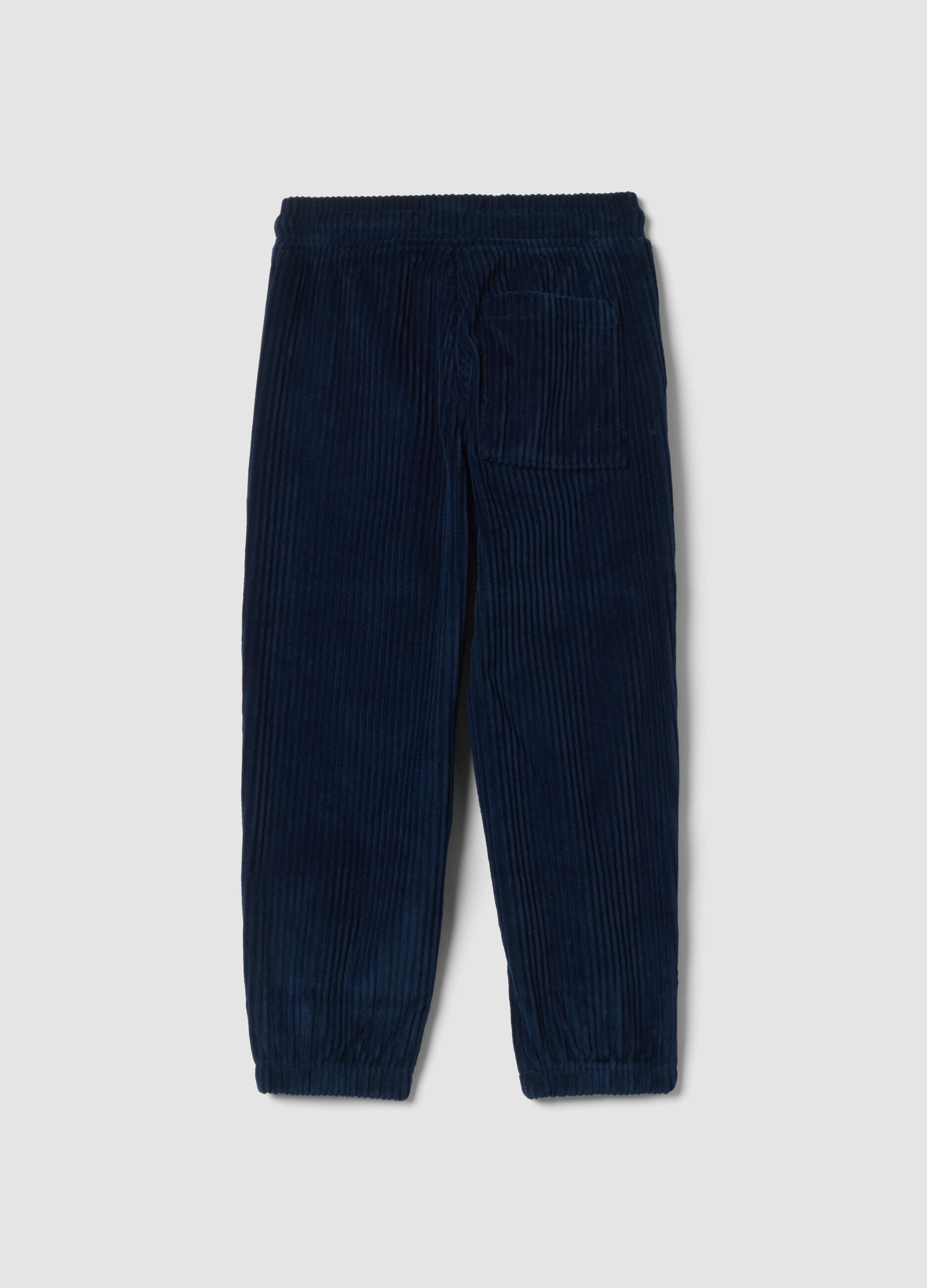 Pantaloni blu navy comfort fit con vita elasticizzata