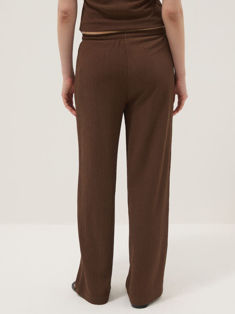 Brown stretch palazzo trousers_2