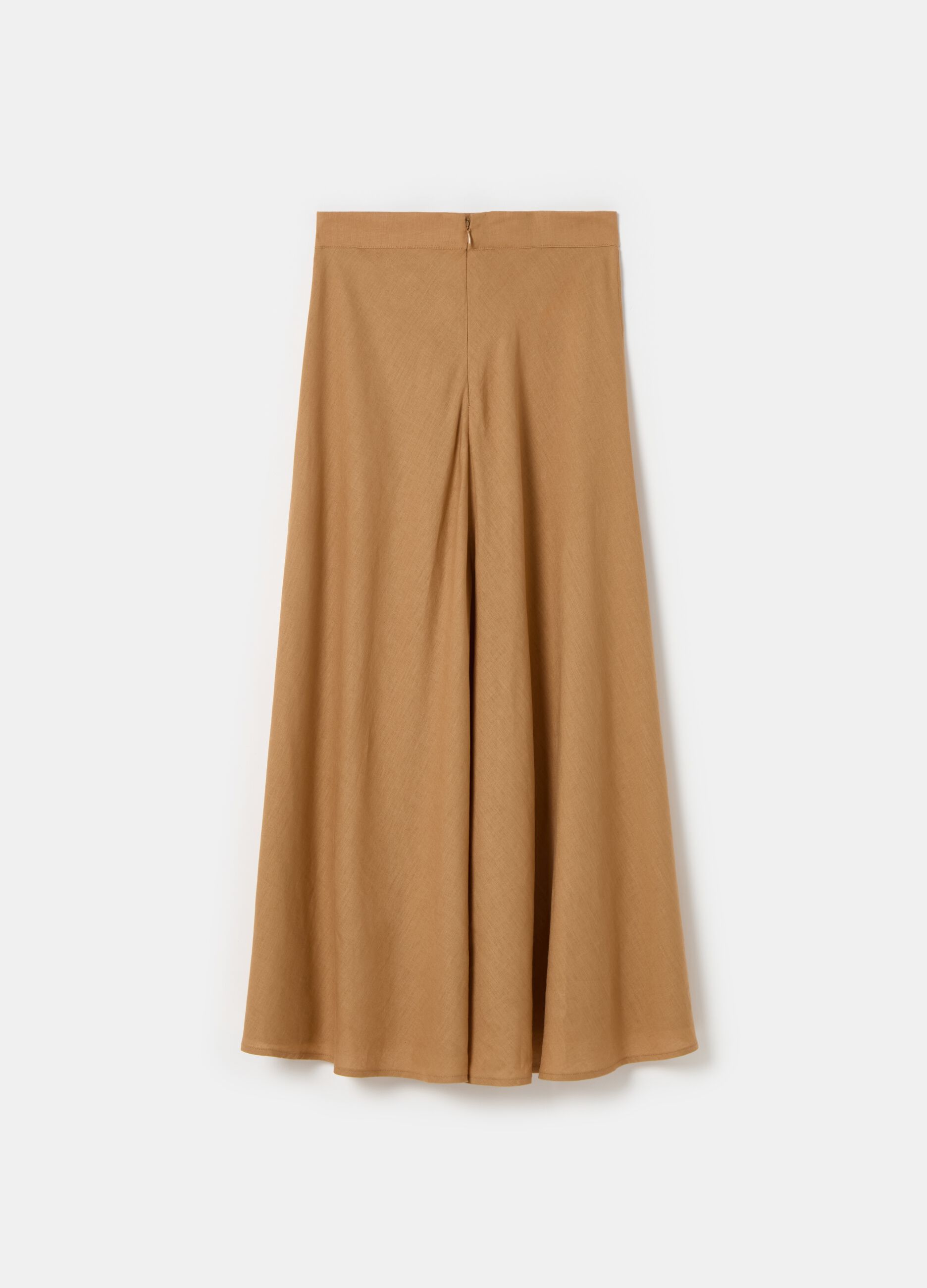 Contemporary long skirt in linen and viscose