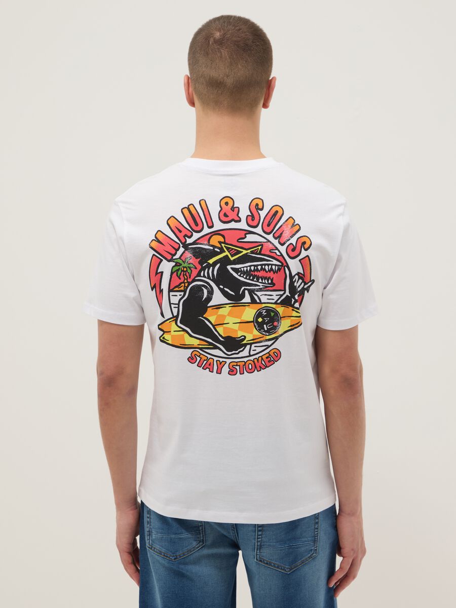 White pure cotton relaxed-fit T-shirt with print_2