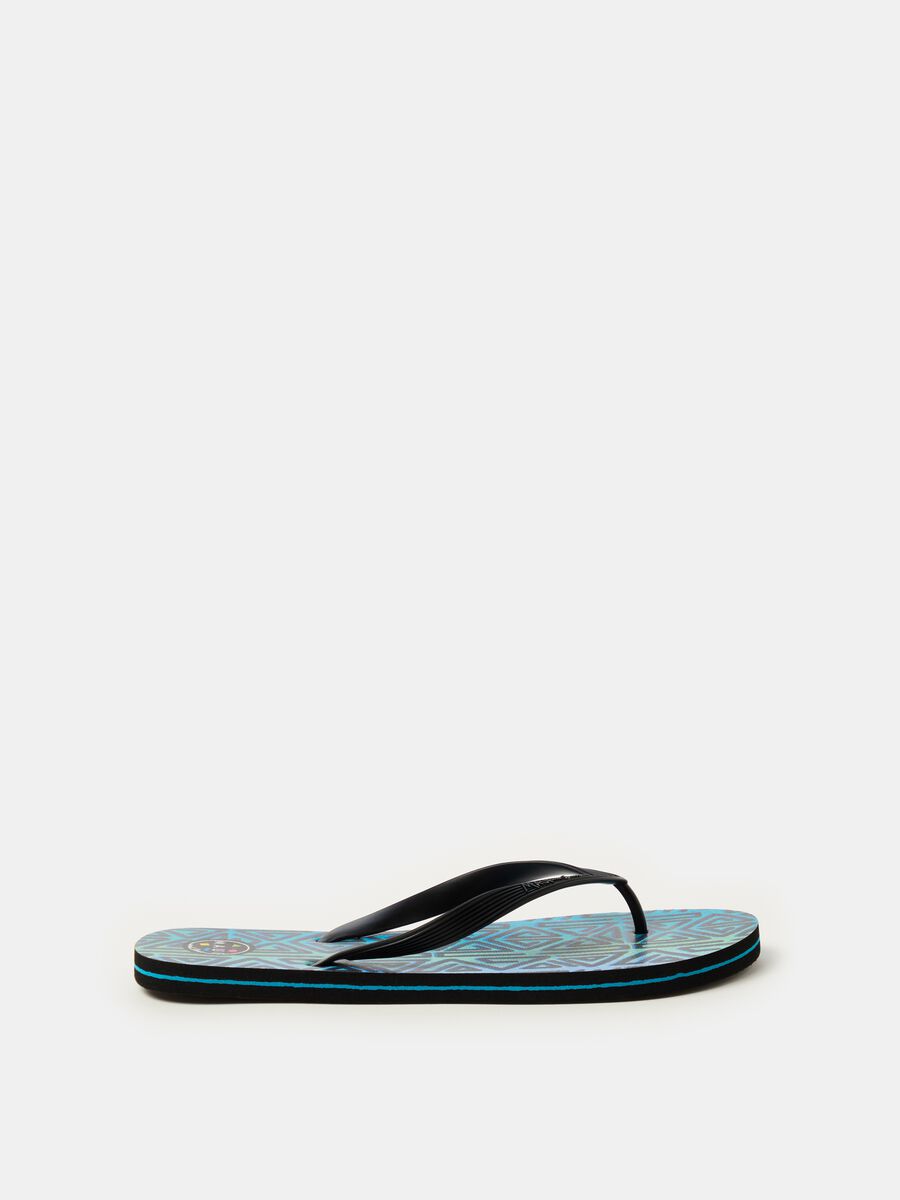 Thong sandals with geometric print_0