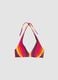 Multicolour triangle bikini top in stretch fabric_4