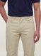Beige pure cotton five-pocket trousers_2