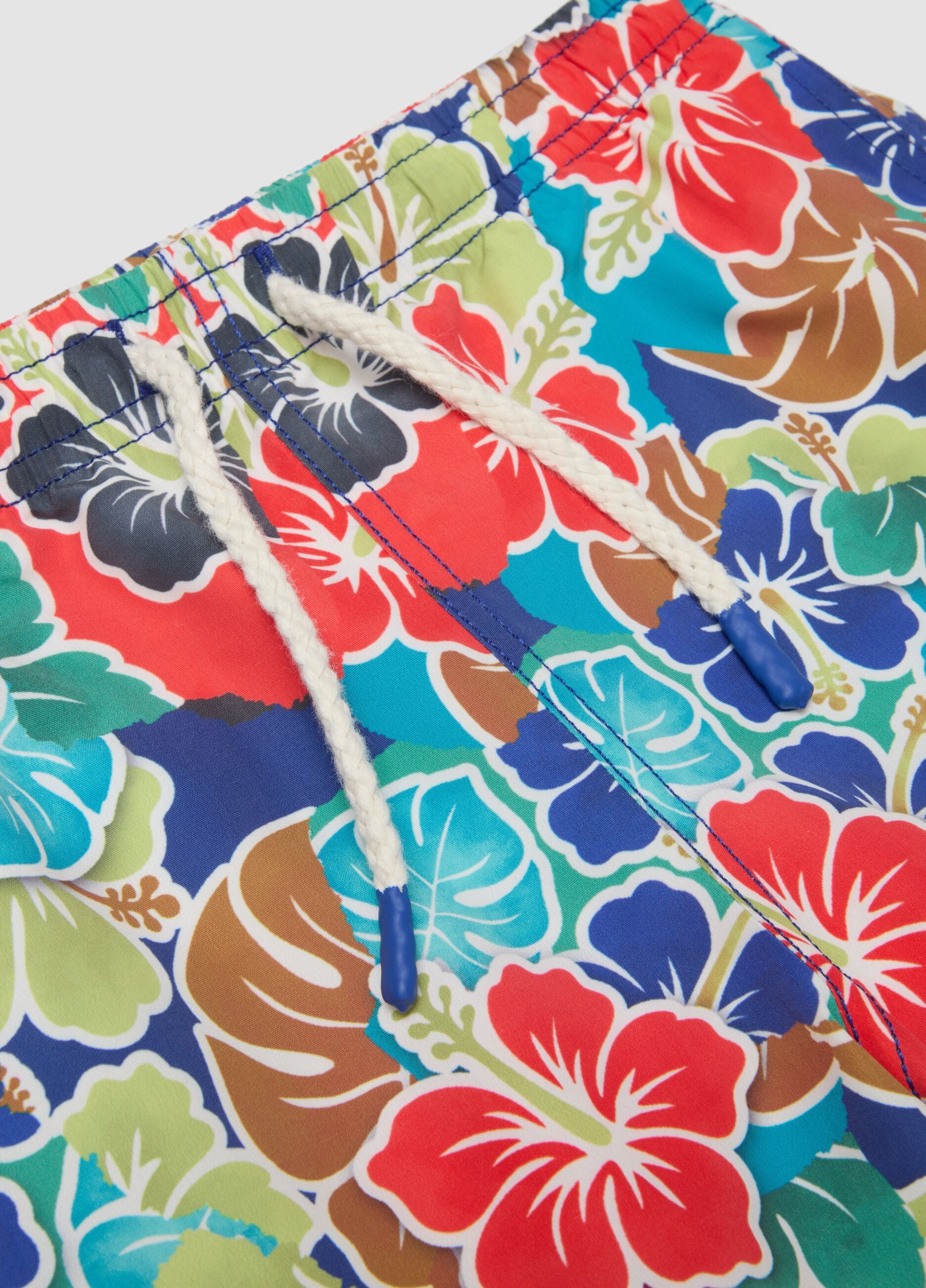 Multicolour floral print swim shorts