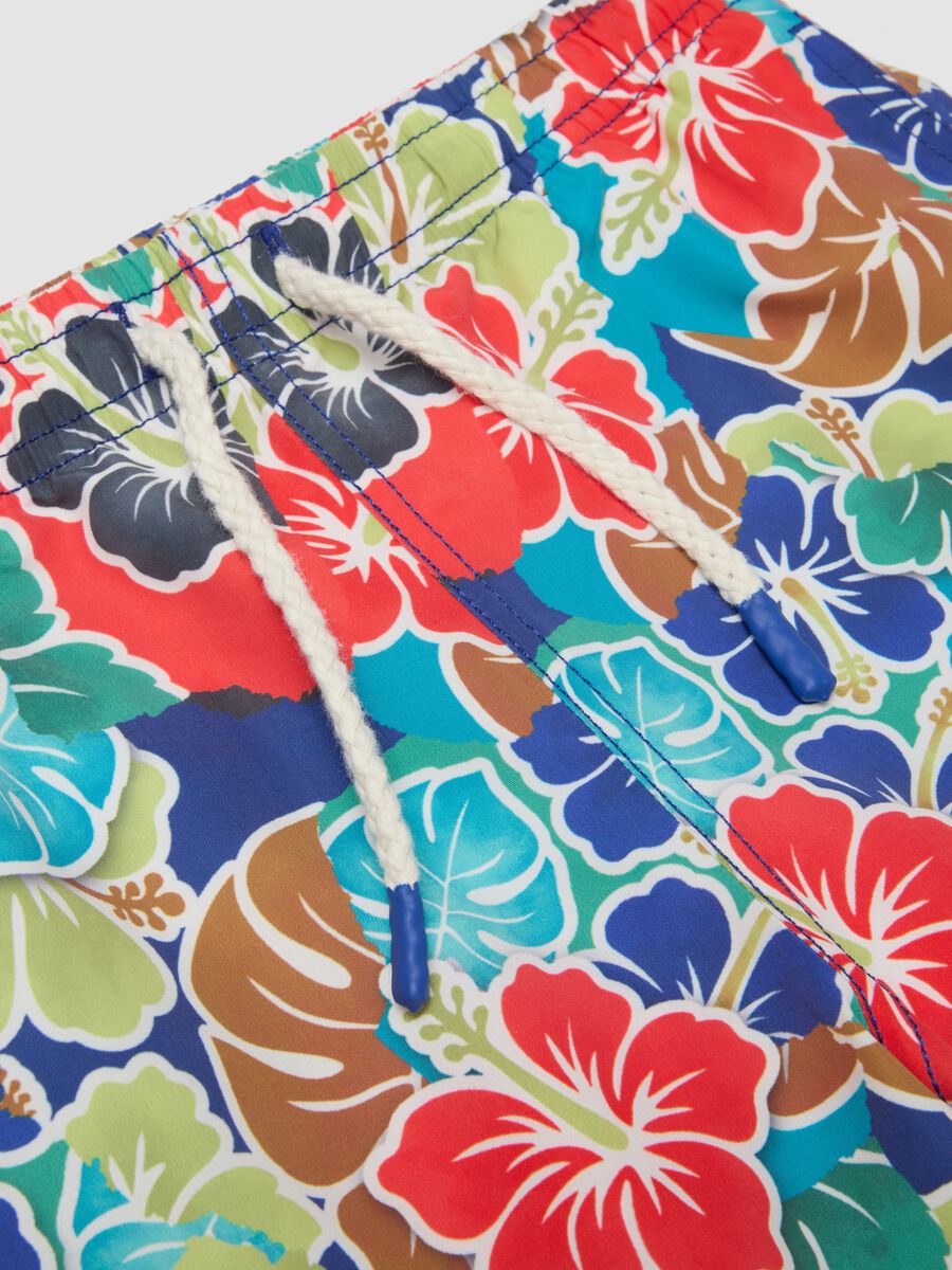 Multicolour floral print swim shorts_3
