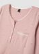 Camicia da notte blu in puro cotone organico con girocollo_1
