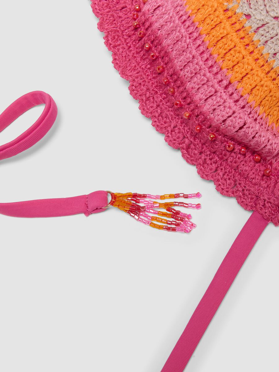 Haut de bikini triangle rose_5