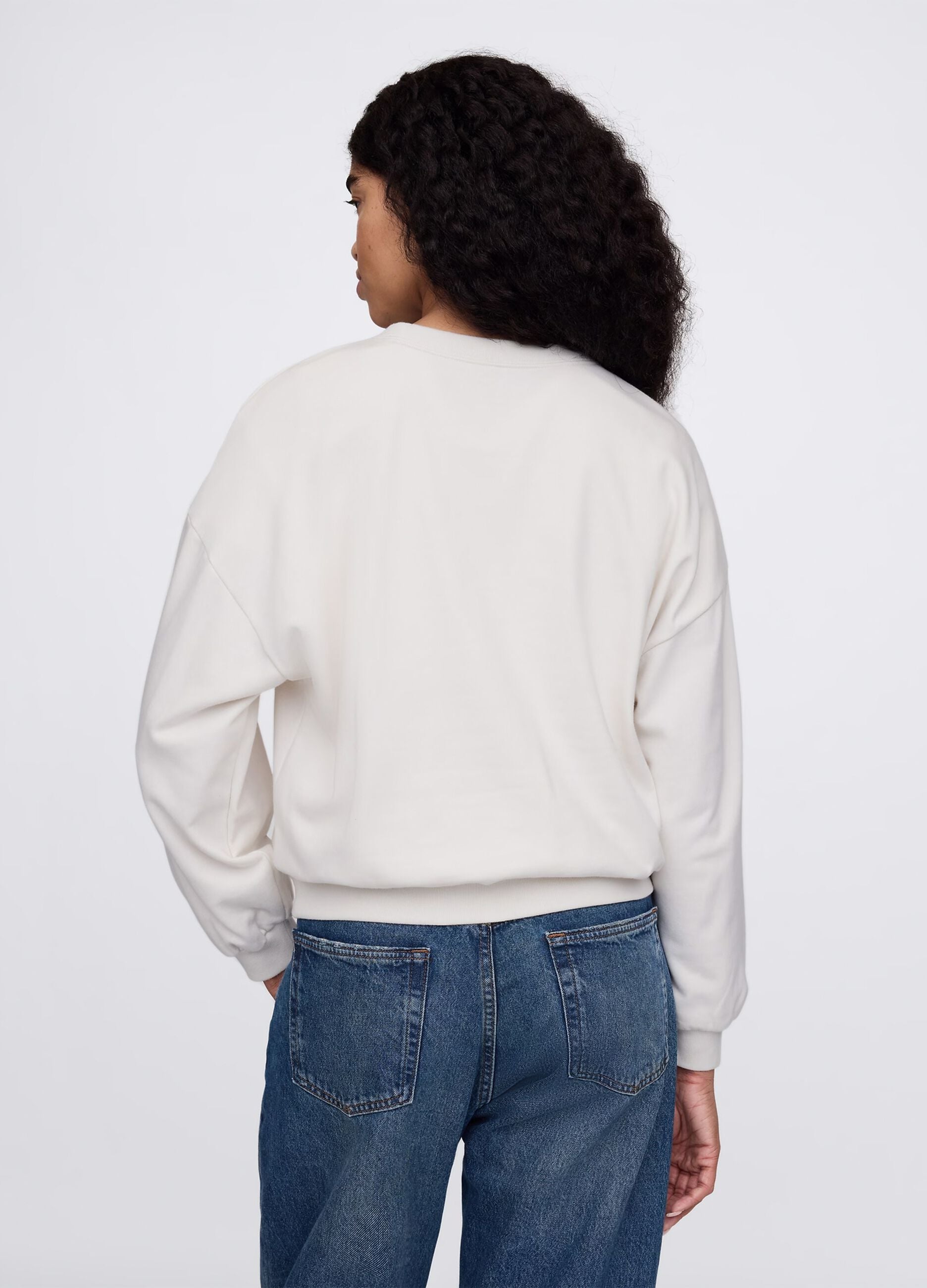 Wei&szlig;e Sweatshirt mit gesticktem GAP-Logo