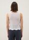 White pure cotton regular fit knitted vest_2