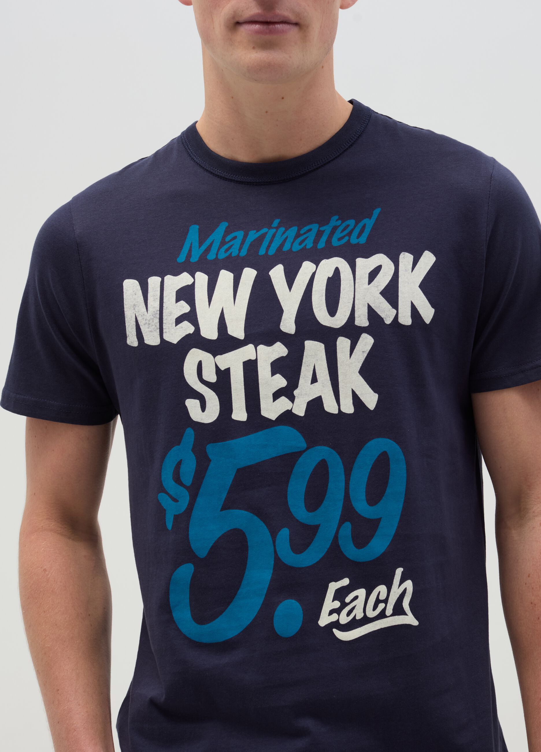 T-shirt with New York Steak print