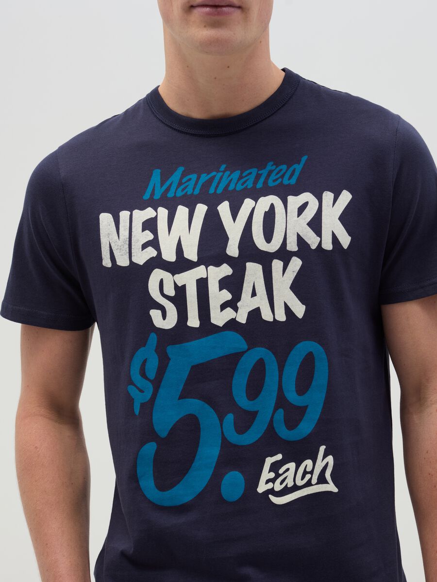 T-shirt con stampa New York Steak_1