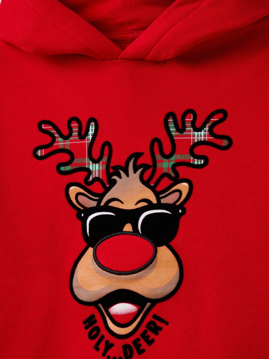 Hooded sweatshirt with Rudolph the Reindeer print_2