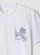 Wei&szlig;es T-Shirt aus reiner Baumwolle mit Print, Regular Fit_5