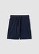Boys' blue 100% cotton shorts, regular fit_0