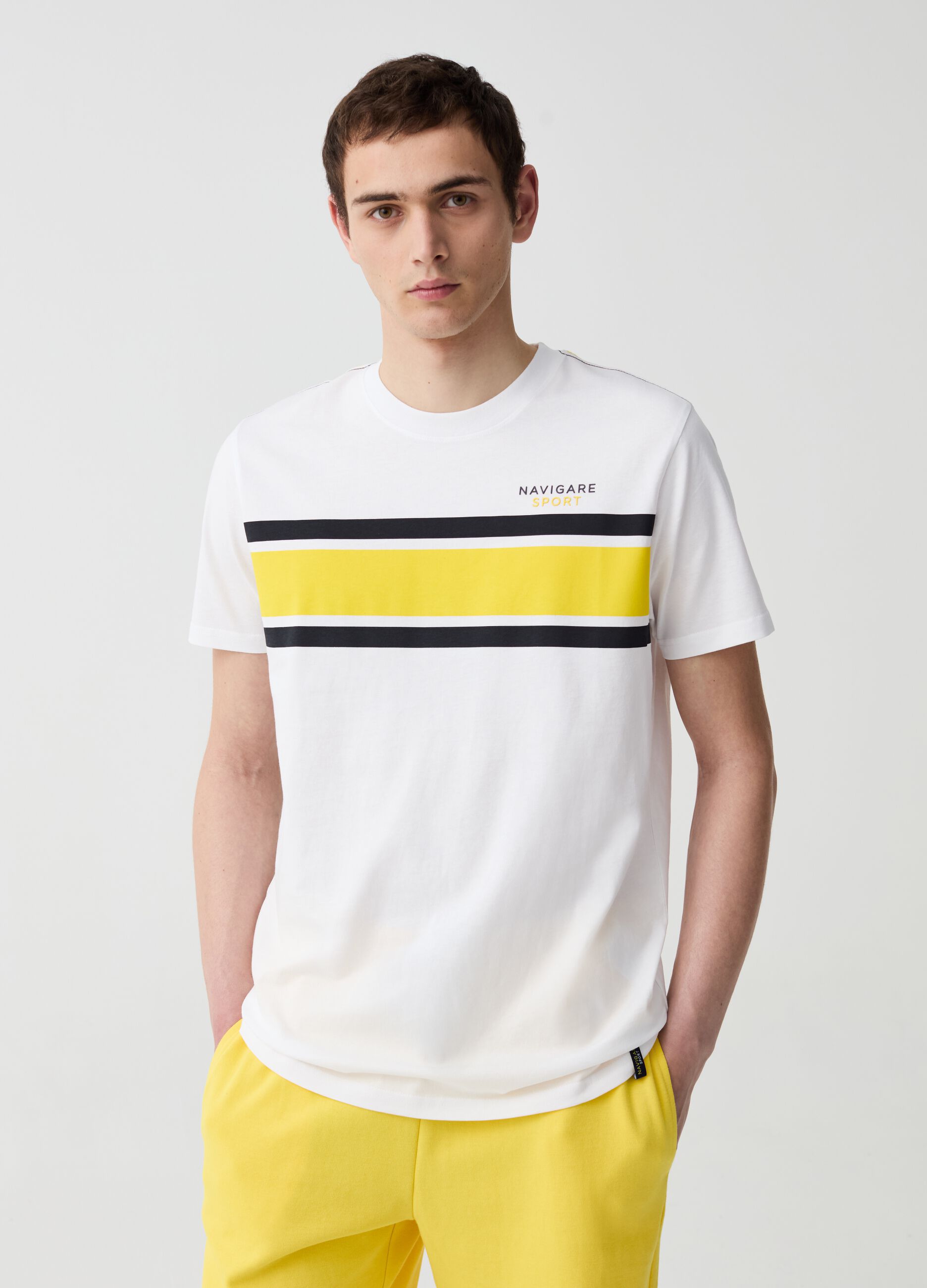 Navigare Sport T-shirt with striped detail