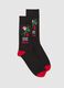 Black Cotton Blend Christmas Socks_0
