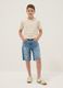 Blue regular-fit denim shorts for boys_0