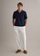 Short-sleeved blue polo in pure cotton_1