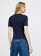 Dunkelblaue Kurzarm-Cropped-T-Shirt_2