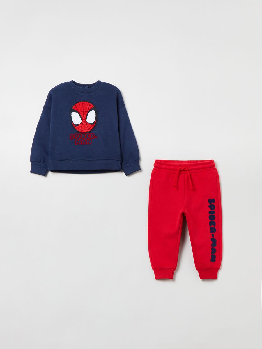 Plush jogging set with Spider-Man patch_0