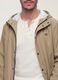 Beige regular-fit raincoat with zip_2