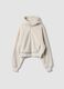 White full-zip teddy-effect hooded sweatshirt ALTAVIA STUDIO_4