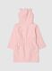 Pink pure cotton baby girls&rsquo; cow bathrobe_1