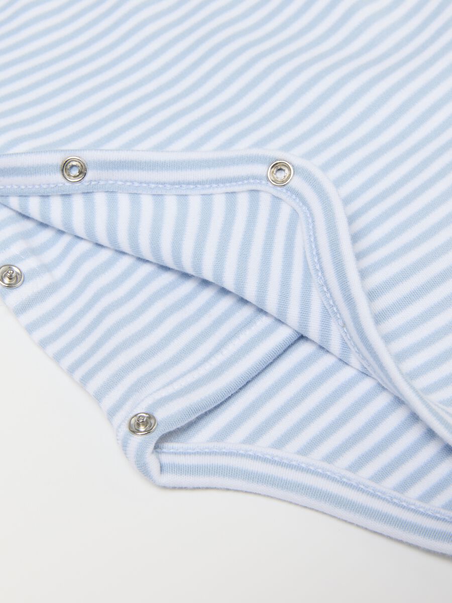 Multi-coloured short sleeve baby body twin pack in pure cotton_2