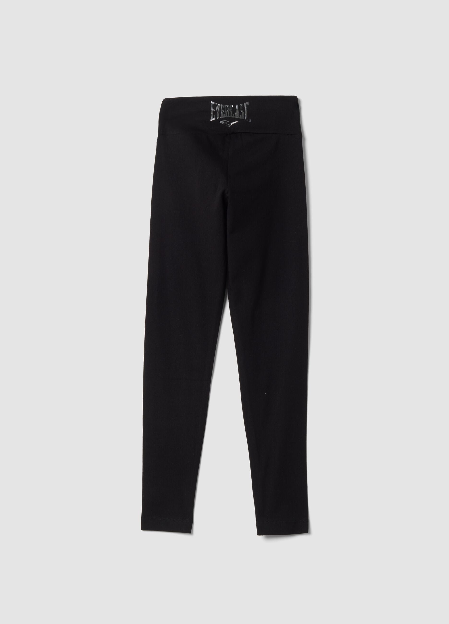 Black stretch cotton leggings