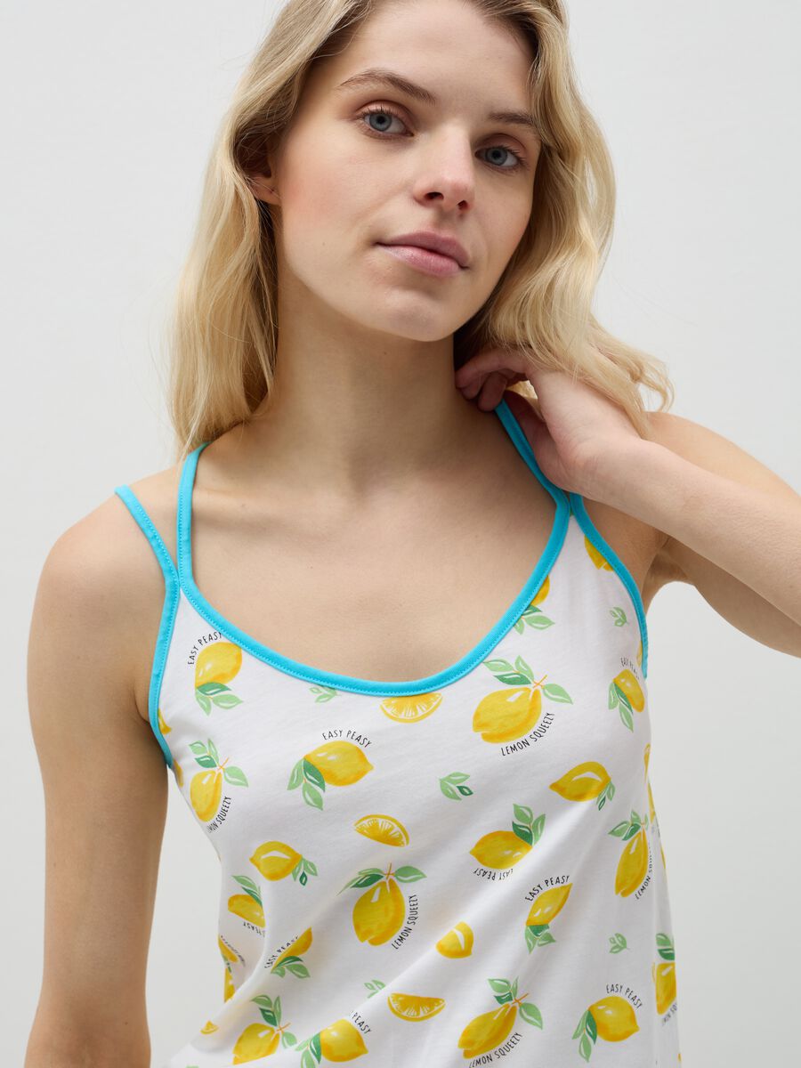 Short pyjamas with lemons print_0