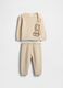 Beige newborn set in cotton blend_0