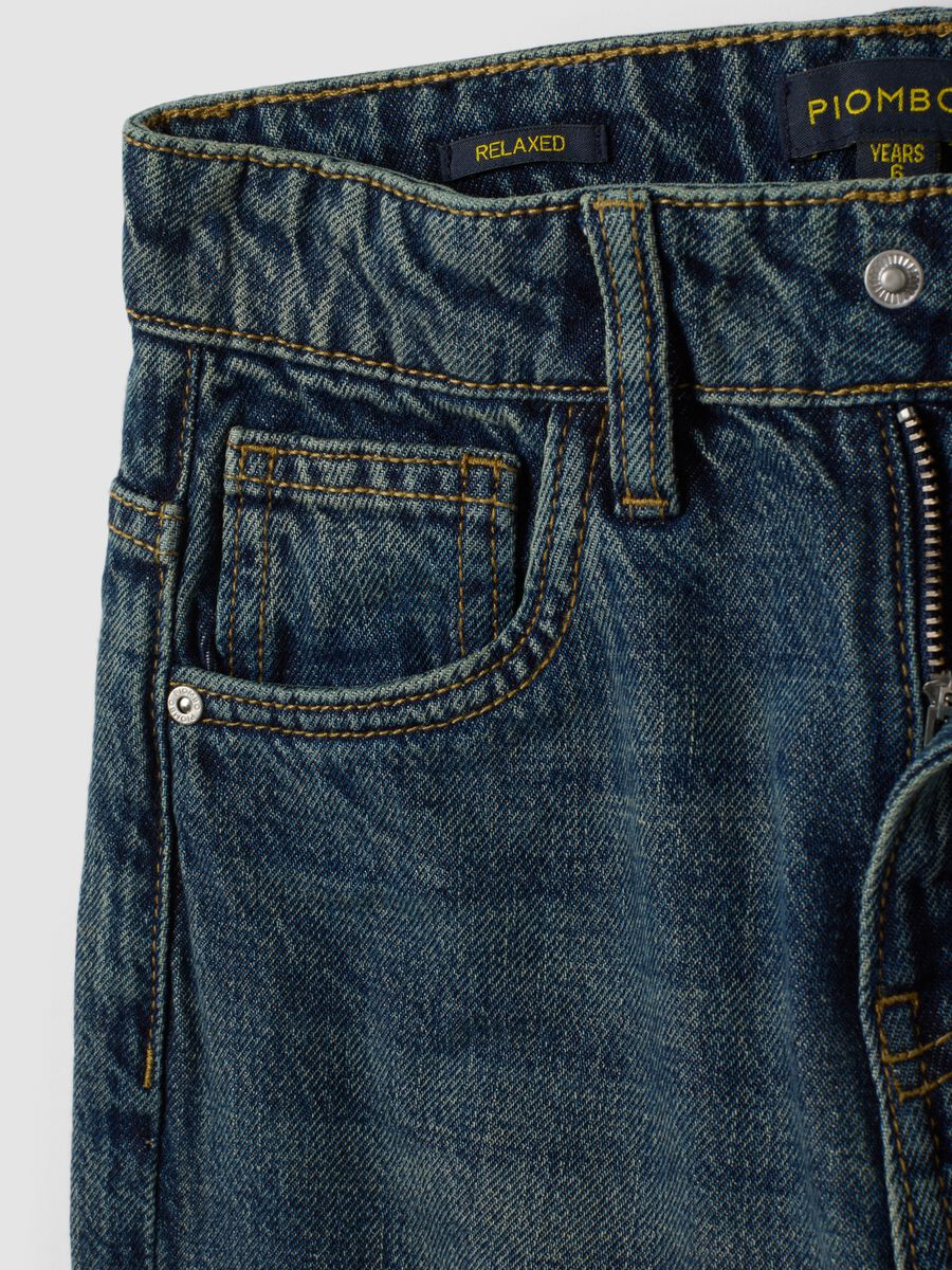Boys&rsquo; blue 100% cotton skater-fit jeans_3