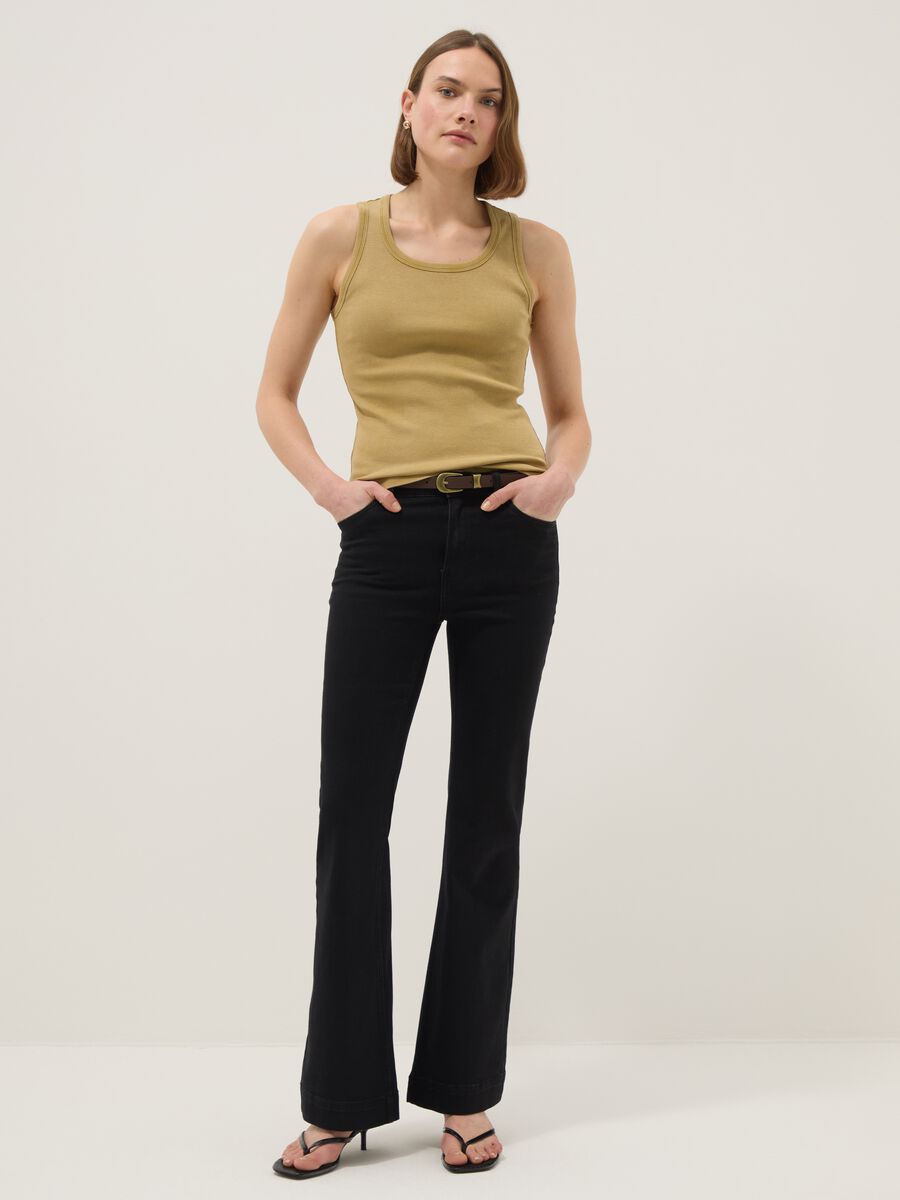 Gelbes Tanktop aus Stretch-Baumwolle, Regular Fit_1