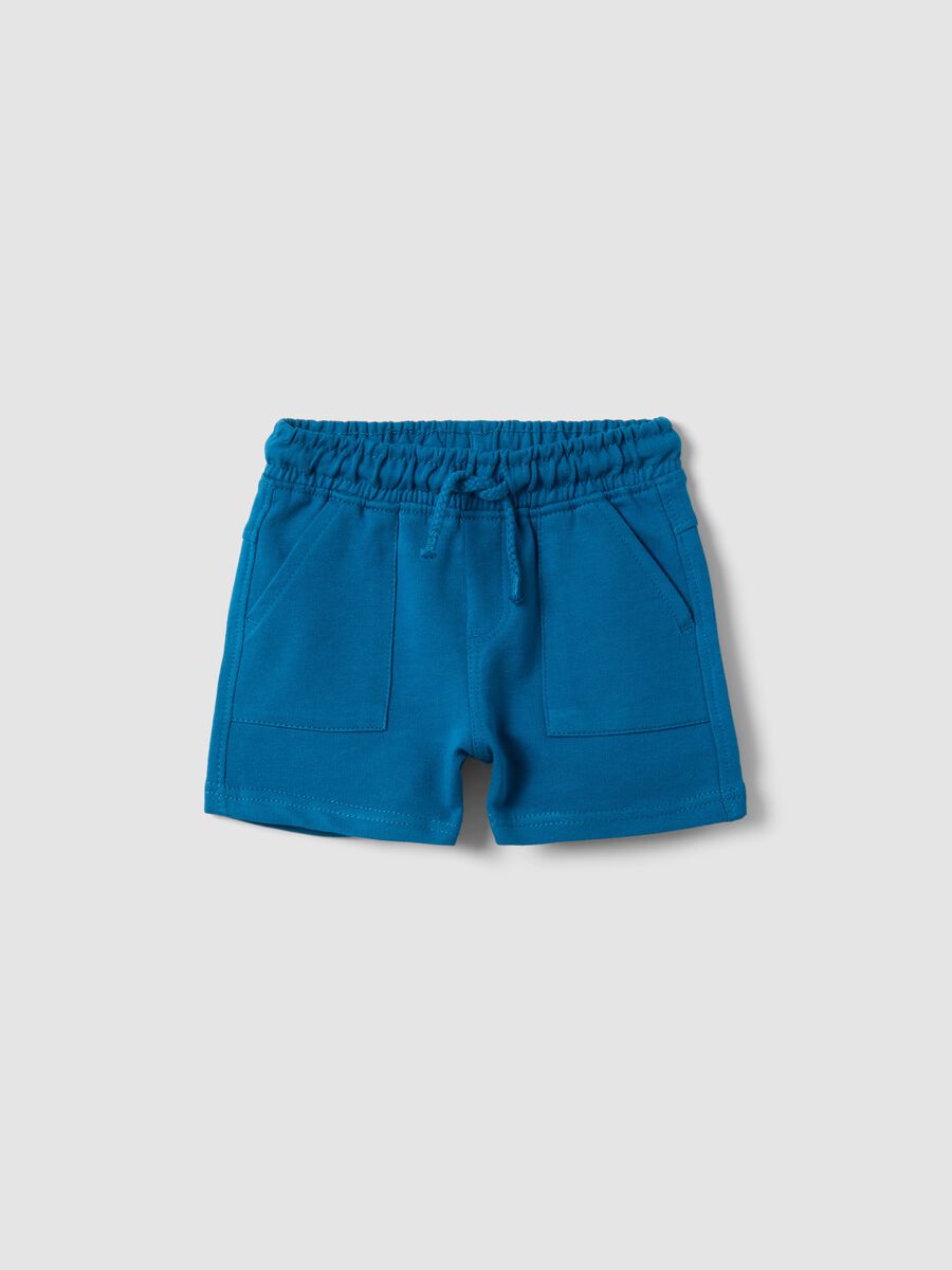 Baby Regular Fit Blue Pure Cotton Shorts_0