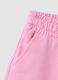 Girls' pink pure cotton shorts with regular fit_3