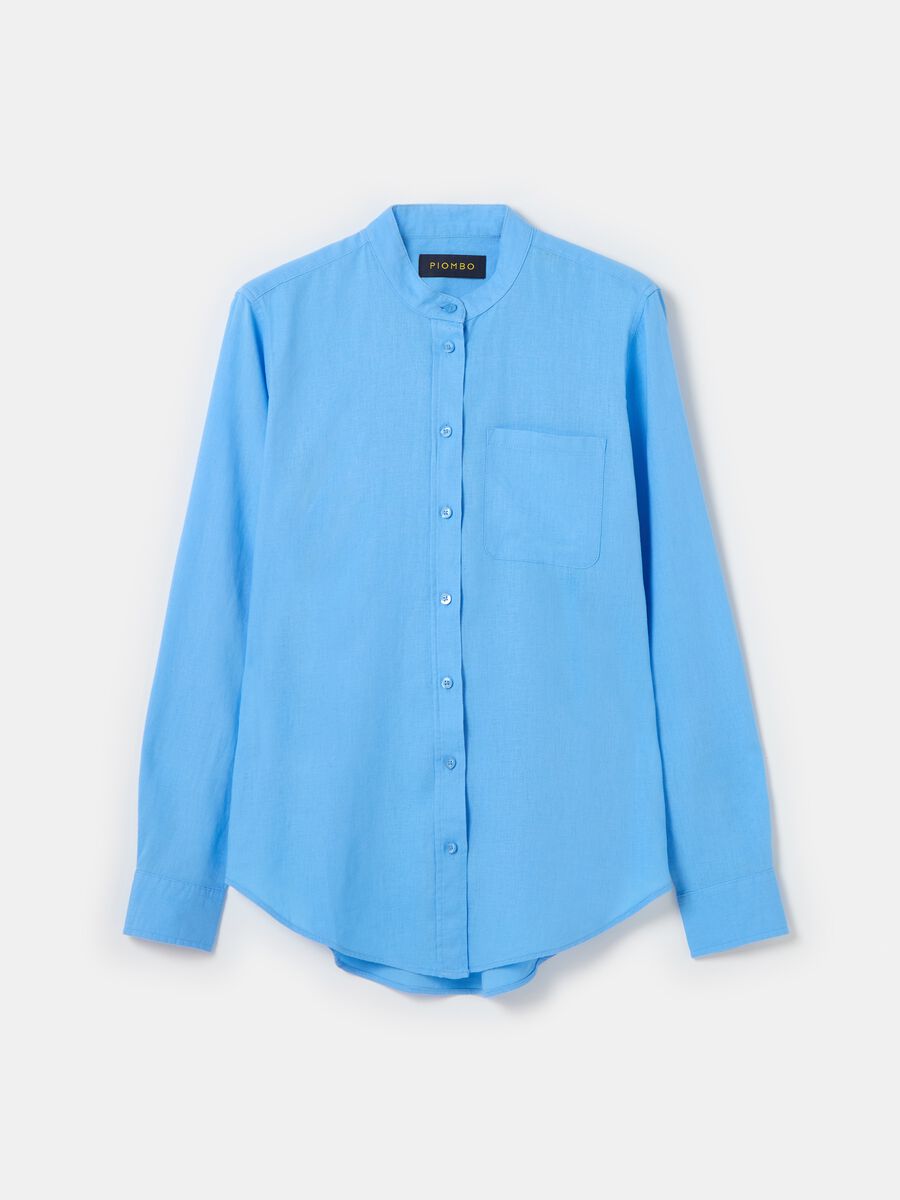 Shirt with Mandarin collar and pocket_3