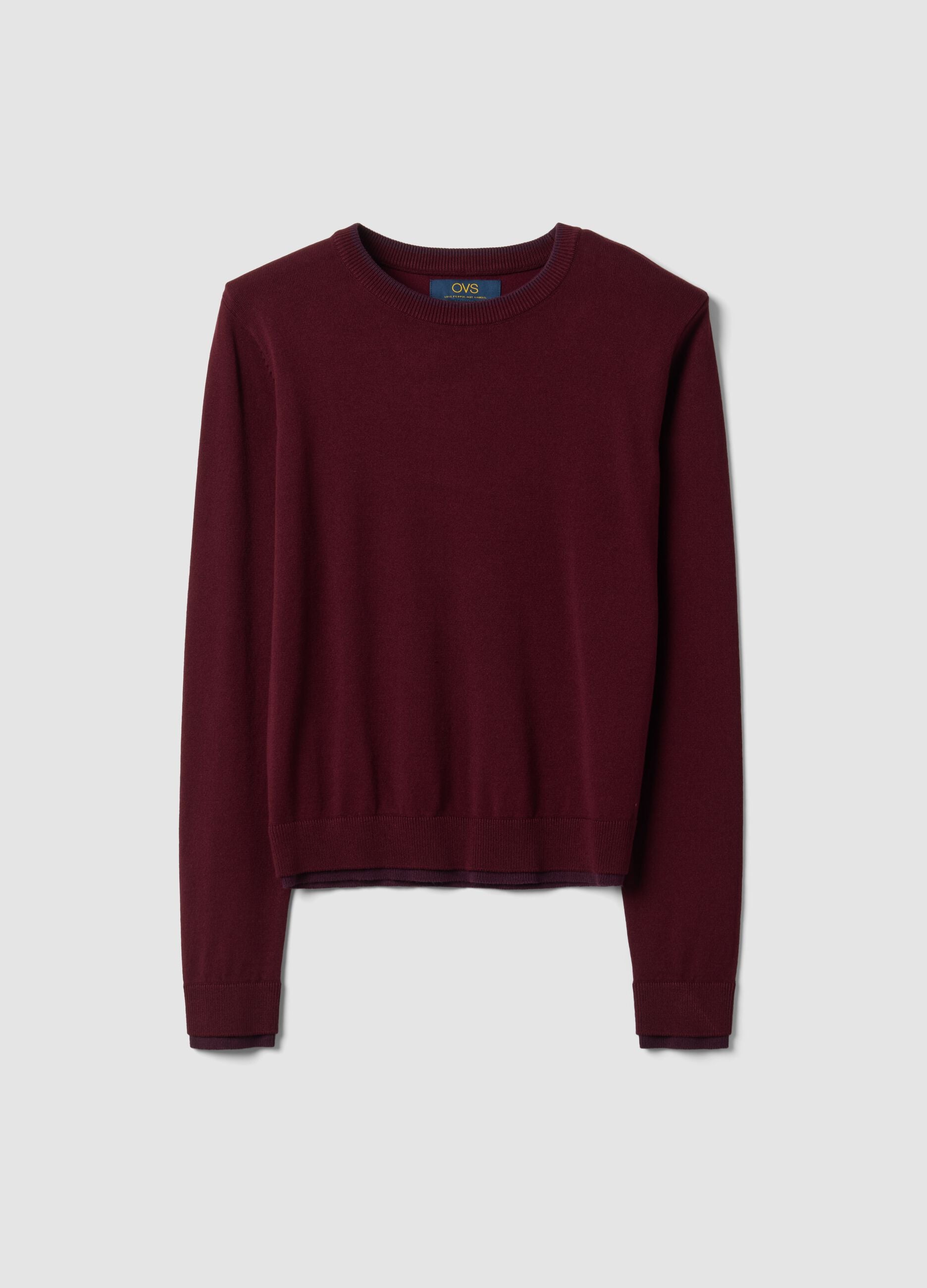 Rotes Longsleeve aus Viskosemix