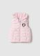 Pink regular fit mix gilet with zip and hood for girls_0