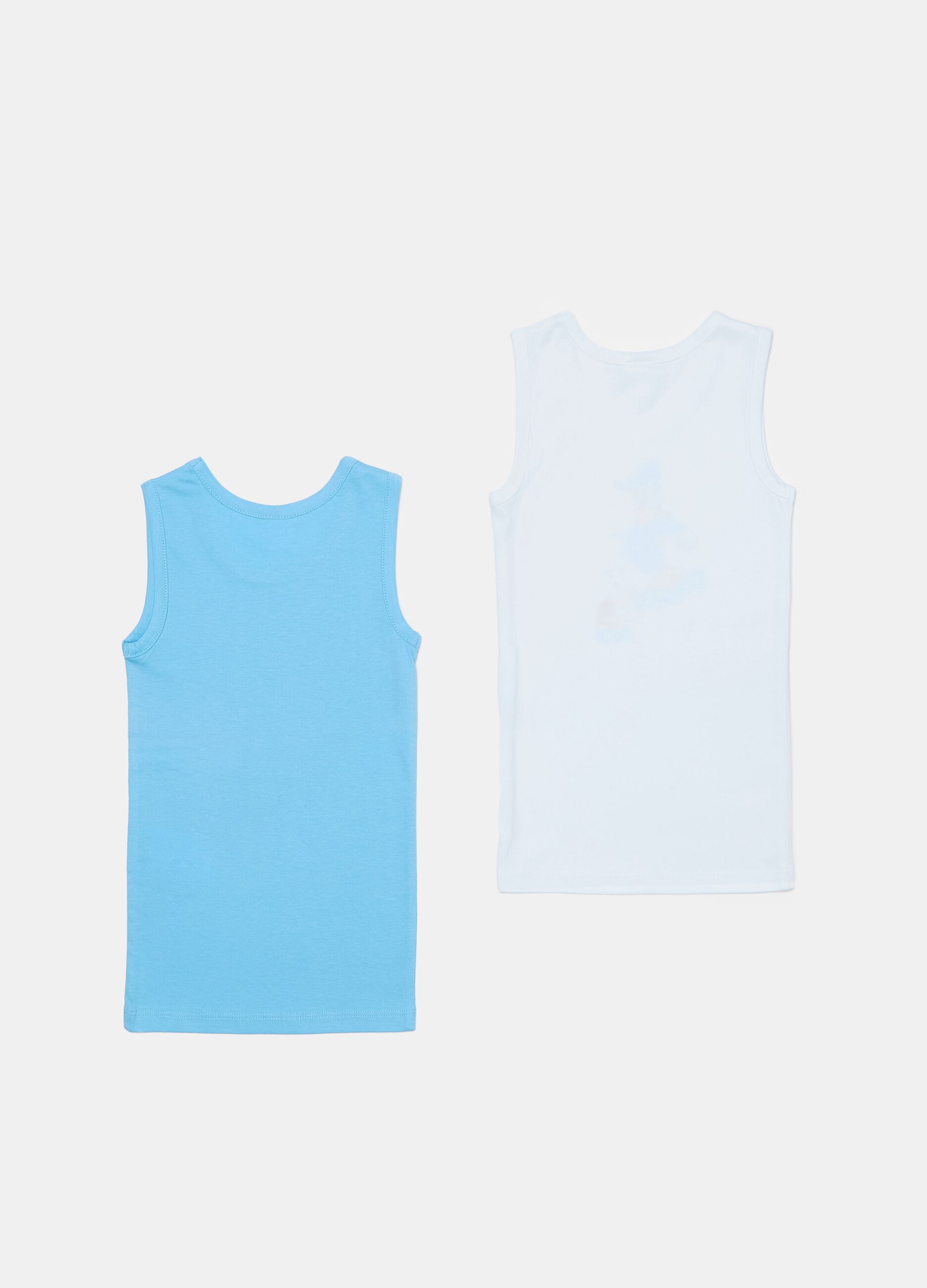 Two-pack Donald Duck 90 racerback vests in organic cotton