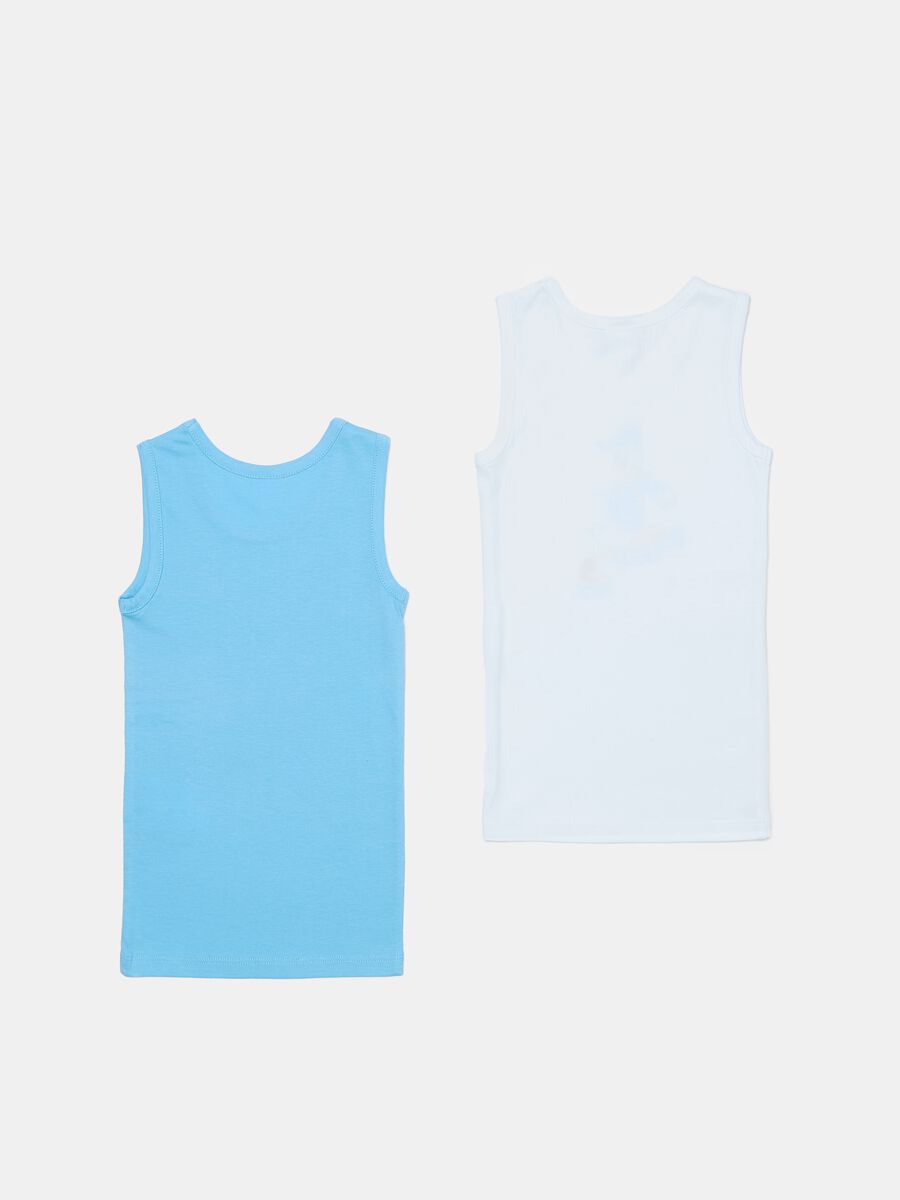 Two-pack Donald Duck 90 racerback vests in organic cotton_1