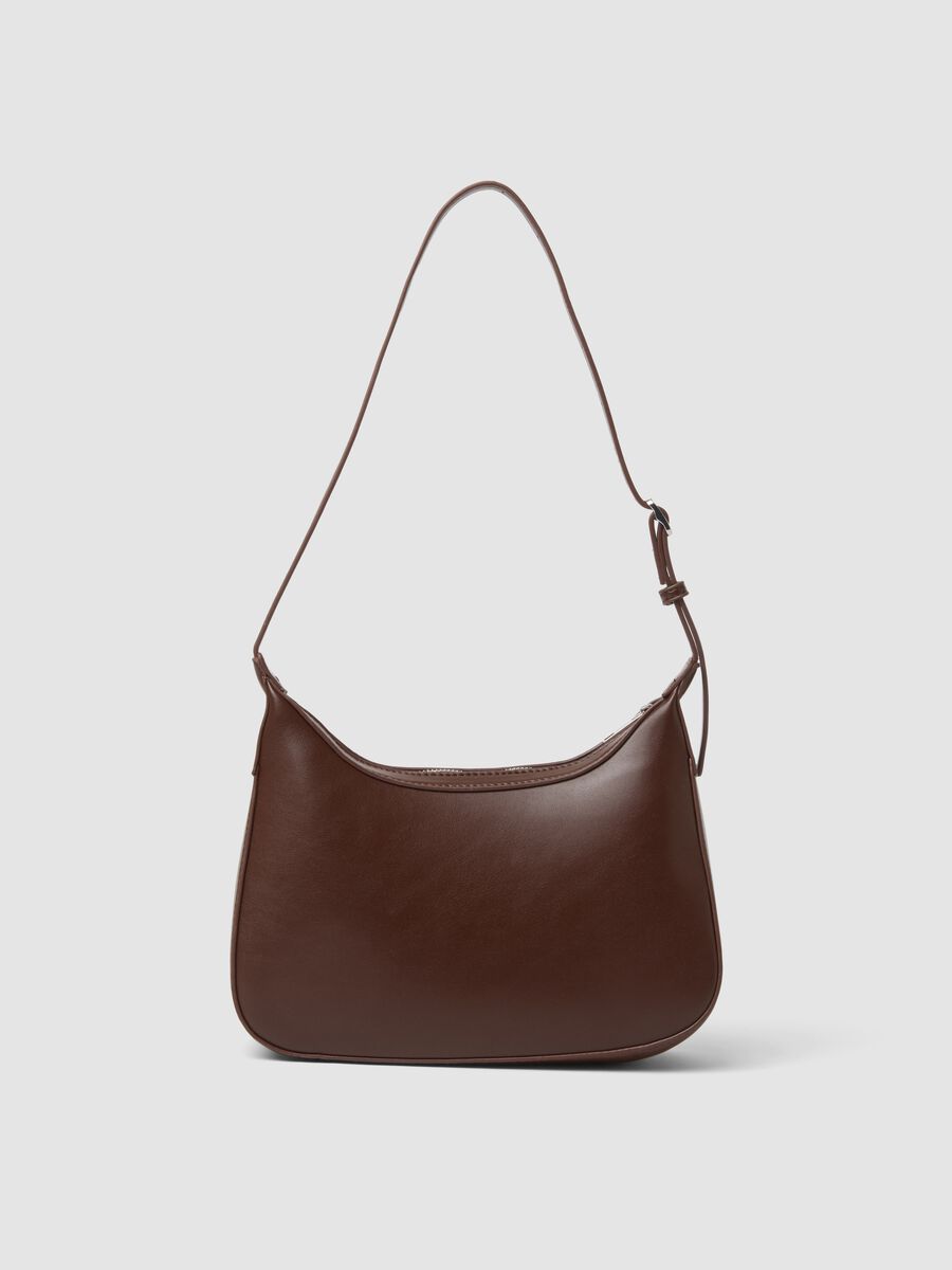 Brown shoulder bag with adjustable strap_1