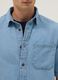 Sky blue denim pure cotton oversized fit shirt_3