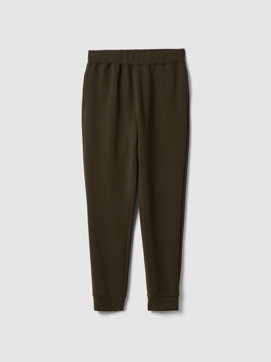 Pantaloni jogger in misto cotone marroni regular fit_0