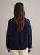 Blue cardigan in pure cotton with deep V-neck_3