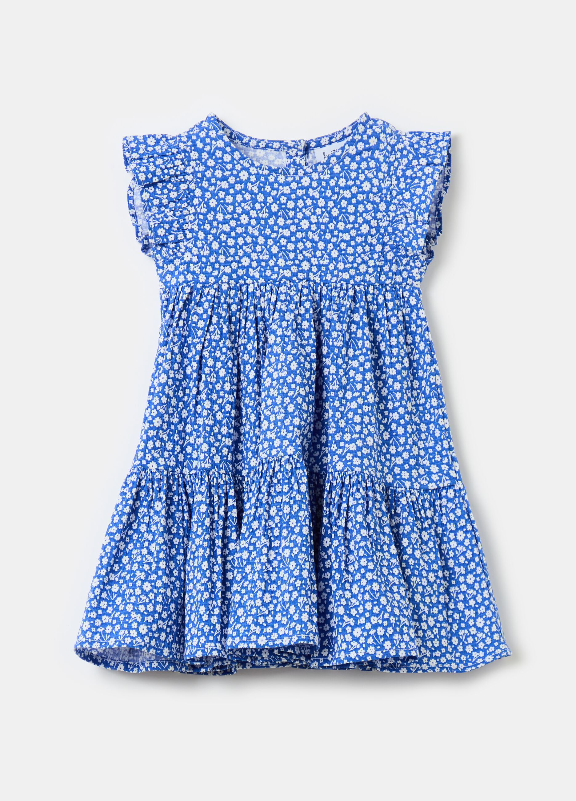 Cotton dress with small flowers print