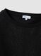 Black cotton-blend sweatshirt with bateau neckline and glitter_5