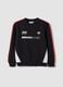 Black cotton-blend sweatshirt with Ducati print, relaxed fit_0