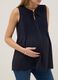 Blue maternity blouse in lightweight fabric_3