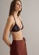 Black triangle bikini top in stretch fabric_0